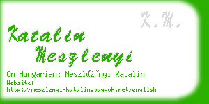 katalin meszlenyi business card